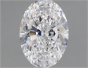 Natural Diamond 1.01 Carats, Oval with  Cut, D Color, SI1 Clarity and Certified by GIA