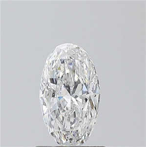 Picture of Natural Diamond 0.90 Carats, Oval with  Cut, E Color, SI2 Clarity and Certified by GIA