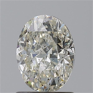 Foto Diamante Natural 1.00 quilates, Ovalado , Color K, claridad SI2 y certificado GIA de