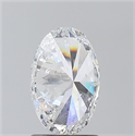 Natural Diamond 1.30 Carats, Oval with  Cut, D Color, I1 Clarity and Certified by GIA