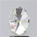 Natural Diamond 1.30 Carats, Oval with  Cut, H Color, I1 Clarity and Certified by GIA