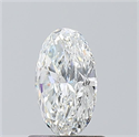 Natural Diamond 0.90 Carats, Oval with  Cut, F Color, VVS2 Clarity and Certified by GIA