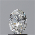 Natural Diamond 0.90 Carats, Oval with  Cut, F Color, SI1 Clarity and Certified by GIA