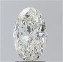 Natural Diamond 1.70 Carats, Oval with  Cut, J Color, SI2 Clarity and Certified by GIA