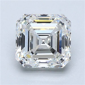 Foto Diamante Natural 1.80 quilates, Asscher , Color H, claridad VVS2 y certificado GIA de