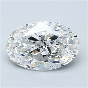 Foto Diamante Natural 3.15 quilates, Ovalado , Color F, claridad VVS2 y certificado GIA de