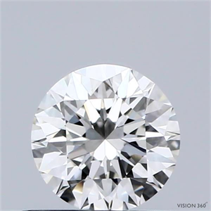Picture of Natural Diamond 0.52 Carats, Round with Excellent Cut, J Color, VVS2 Clarity and Certified by GIA