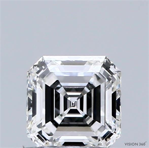 Foto Diamante Natural 0.45 quilates, Asscher , Color G, claridad VVS1 y certificado GIA de