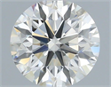 Natural Diamond 0.43 Carats, Round with Excellent Cut, K Color, VVS2 Clarity and Certified by GIA