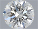Natural Diamond 0.40 Carats, Round with Excellent Cut, H Color, VVS1 Clarity and Certified by GIA