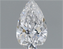 Natural Diamond 0.50 Carats, Pear with  Cut, E Color, IF Clarity and Certified by GIA
