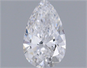 Natural Diamond 0.40 Carats, Pear with  Cut, D Color, VVS2 Clarity and Certified by GIA