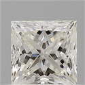 Natural Diamond 0.70 Carats, Princess with  Cut, H Color, VVS1 Clarity and Certified by IGI
