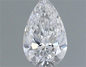 Picture of Natural Diamond 0.40 Carats, Pear with  Cut, D Color, IF Clarity and Certified by GIA