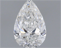 Natural Diamond 0.40 Carats, Pear with  Cut, E Color, IF Clarity and Certified by GIA