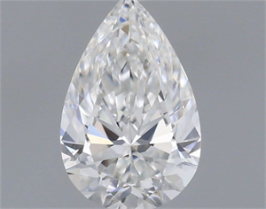 Picture of Natural Diamond 0.40 Carats, Pear with  Cut, E Color, IF Clarity and Certified by GIA