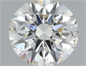 Natural Diamond 0.72 Carats, Round with Excellent Cut, H Color, SI2 Clarity and Certified by IGI