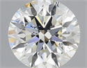Natural Diamond 0.41 Carats, Round with Excellent Cut, I Color, SI1 Clarity and Certified by IGI