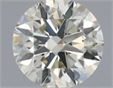 Natural Diamond 0.40 Carats, Round with Excellent Cut, J Color, SI1 Clarity and Certified by IGI