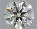 Natural Diamond 0.40 Carats, Round with Excellent Cut, J Color, SI1 Clarity and Certified by IGI