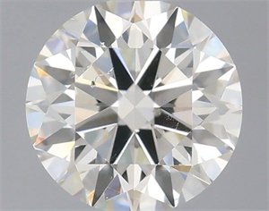 Picture of Natural Diamond 0.42 Carats, Round with Excellent Cut, J Color, SI1 Clarity and Certified by IGI