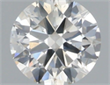 Natural Diamond 0.42 Carats, Round with Excellent Cut, J Color, SI1 Clarity and Certified by IGI