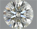 Natural Diamond 0.42 Carats, Round with Excellent Cut, J Color, SI1 Clarity and Certified by IGI