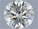 Natural Diamond 0.43 Carats, Round with Excellent Cut, J Color, SI1 Clarity and Certified by IGI