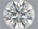 Natural Diamond 0.40 Carats, Round with Excellent Cut, J Color, SI1 Clarity and Certified by IGI