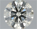 Natural Diamond 0.52 Carats, Round with Excellent Cut, K Color, SI2 Clarity and Certified by IGI