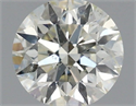 Natural Diamond 0.53 Carats, Round with Excellent Cut, L Color, SI2 Clarity and Certified by IGI