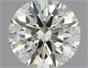 Natural Diamond 0.53 Carats, Round with Excellent Cut, L Color, SI1 Clarity and Certified by IGI
