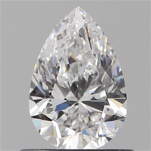 Picture of Natural Diamond 0.56 Carats, Pear with  Cut, D Color, VS2 Clarity and Certified by GIA