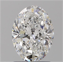 Natural Diamond 1.20 Carats, Oval with  Cut, F Color, SI1 Clarity and Certified by GIA
