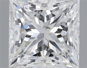 Picture of Natural Diamond 0.91 Carats, Princess with  Cut, H Color, SI2 Clarity and Certified by GIA