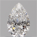 Natural Diamond 0.44 Carats, Pear with  Cut, D Color, VS1 Clarity and Certified by GIA