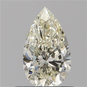 Picture of Natural Diamond 0.50 Carats, Pear with  Cut, L Color, SI2 Clarity and Certified by GIA