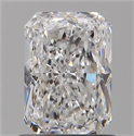 Natural Diamond 1.01 Carats, Radiant with  Cut, D Color, SI1 Clarity and Certified by GIA