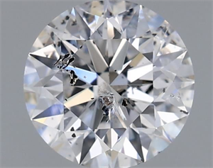 Picture of Natural Diamond 0.76 Carats, Round with Excellent Cut, E Color, I1 Clarity and Certified by IGI