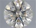 Natural Diamond 0.57 Carats, Round with Excellent Cut, L Color, I1 Clarity and Certified by IGI