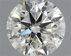 Picture of Natural Diamond 0.54 Carats, Round with Excellent Cut, K Color, I1 Clarity and Certified by IGI