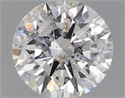 Natural Diamond 0.51 Carats, Round with Excellent Cut, F Color, I1 Clarity and Certified by IGI