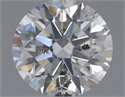 Natural Diamond 0.50 Carats, Round with Excellent Cut, F Color, I1 Clarity and Certified by IGI