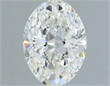 Natural Diamond 0.90 Carats, Oval with  Cut, G Color, VS2 Clarity and Certified by IGI