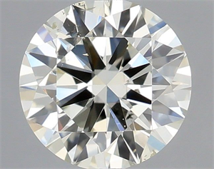 Picture of Natural Diamond 0.41 Carats, Round with Excellent Cut, J Color, SI1 Clarity and Certified by IGI