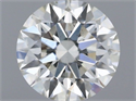 Natural Diamond 0.62 Carats, Round with Excellent Cut, H Color, VS2 Clarity and Certified by IGI