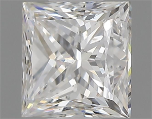 Picture of Natural Diamond 0.61 Carats, Princess with  Cut, E Color, SI2 Clarity and Certified by GIA