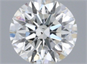 Natural Diamond 0.41 Carats, Round with Excellent Cut, H Color, SI1 Clarity and Certified by GIA