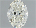 Natural Diamond 1.01 Carats, Oval with  Cut, I Color, SI2 Clarity and Certified by IGI