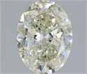 Natural Diamond 2.00 Carats, Oval with  Cut, K Color, I1 Clarity and Certified by IGI